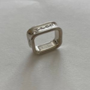 Tiffany & Co. RARE Square 1837 Band Ring Sterling Silver size 7